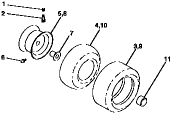 Craftsman 917258471 wheels and tires diagram