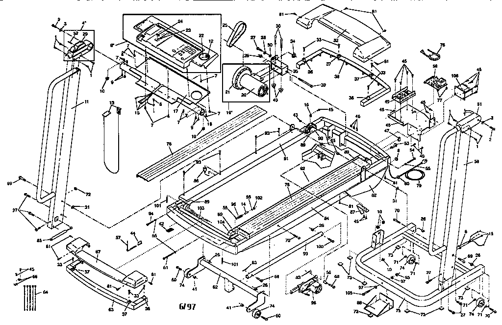 HealthRider HRTL20002 unit parts diagram