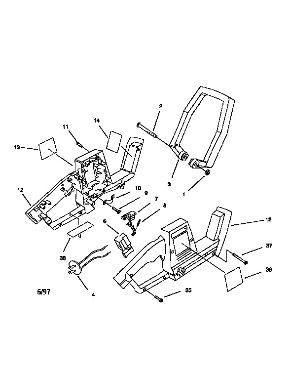 Toro 51803 housing and handle assembly diagram
