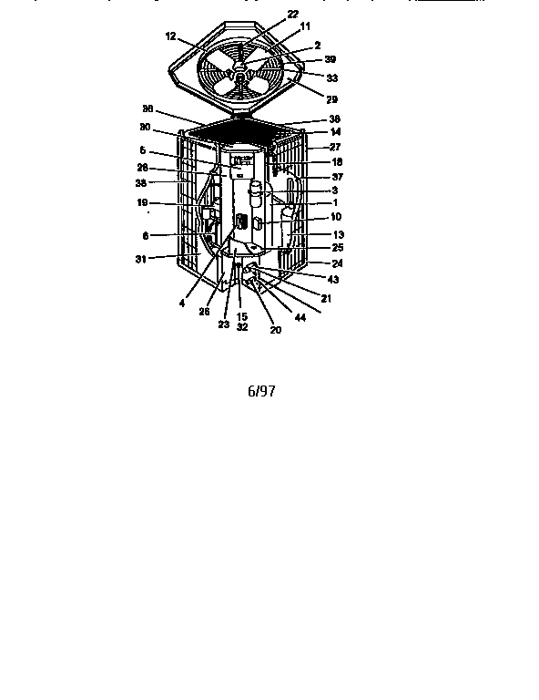 York E1FD048S25C heat pump outdoor unit diagram