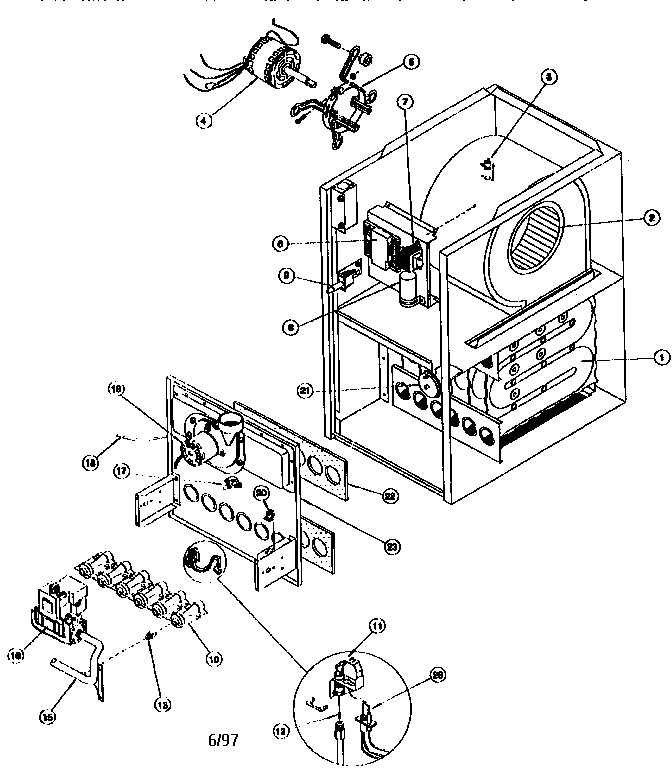 ICP GDJ125M20C1 functional replacement parts diagram