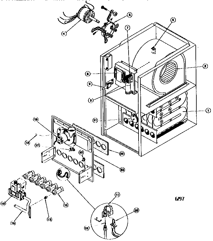 ICP NDN5075BFC1 functional replacement parts diagram