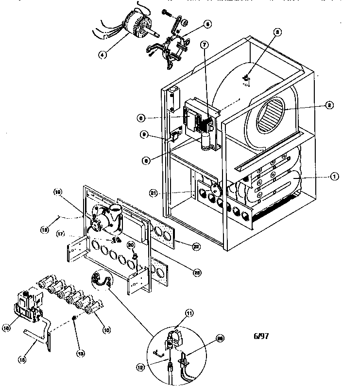 ICP NDN5100BFC1 functional replacement parts diagram