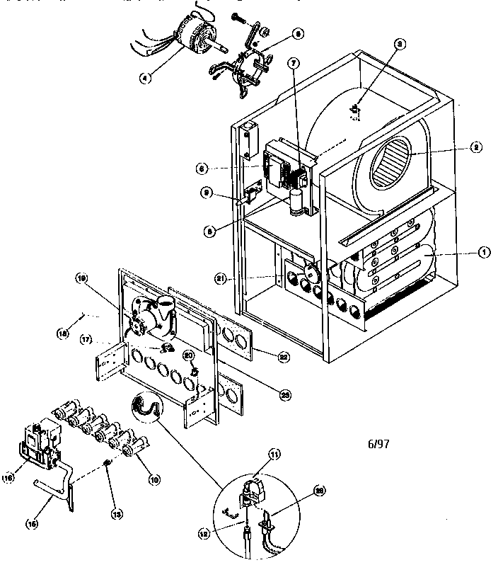 ICP NDN5100BHC1 functional replacement parts diagram