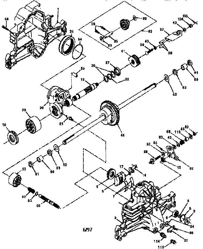 Hydro-Gear 310-750 hydro-gear transaxle diagram