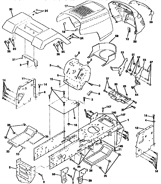 Craftsman 917259980 chassis and enclosures diagram