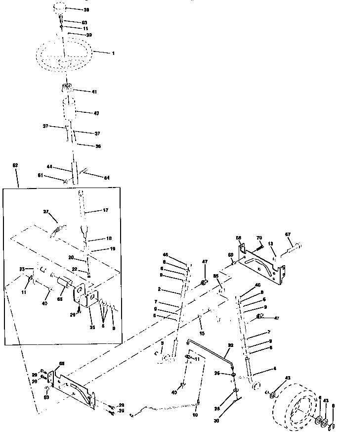 Craftsman 917259980 steering assembly diagram