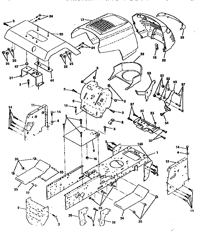 Western Auto AYP7167A79 chassis and enclosures diagram