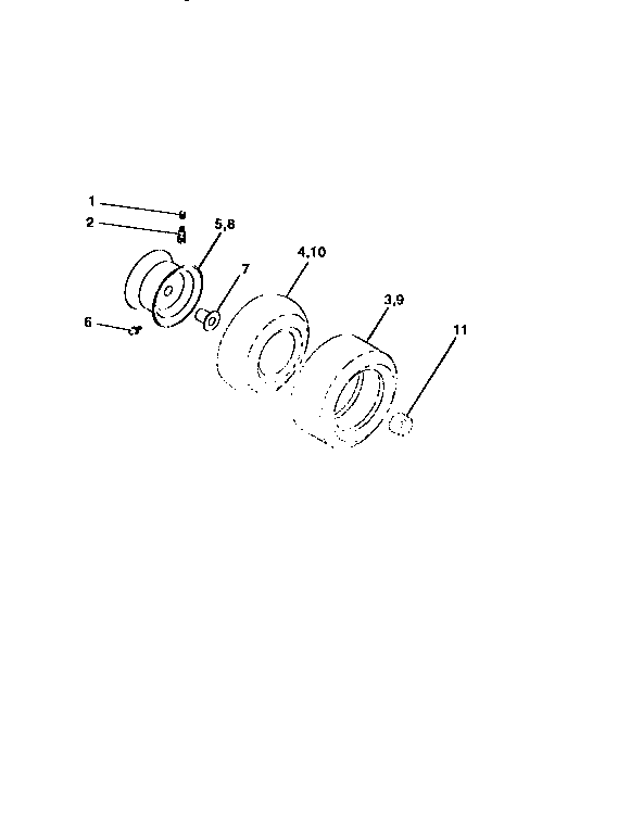Western Auto AYP7167A79 wheels and tires diagram