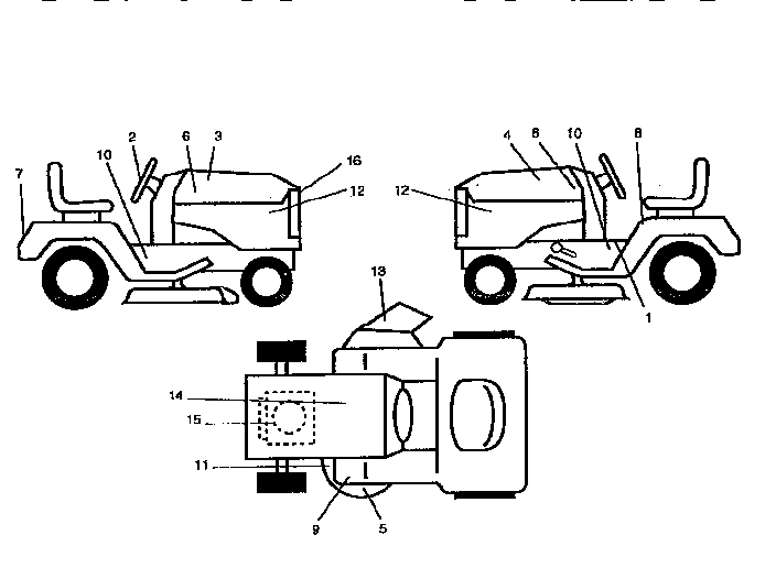 Western Auto AYP7167A79 decals diagram