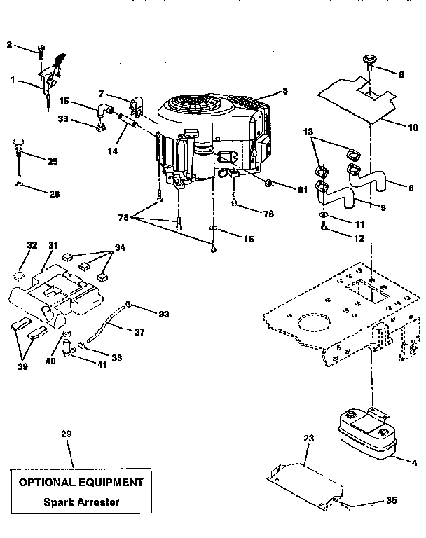 Western Auto AYP7167A79 engine diagram