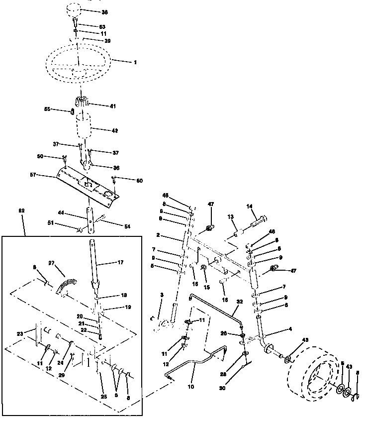 Western Auto AYP9159A69 steering assembly diagram