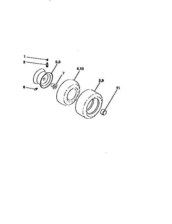Western Auto AYP9159A69 wheels and tires diagram