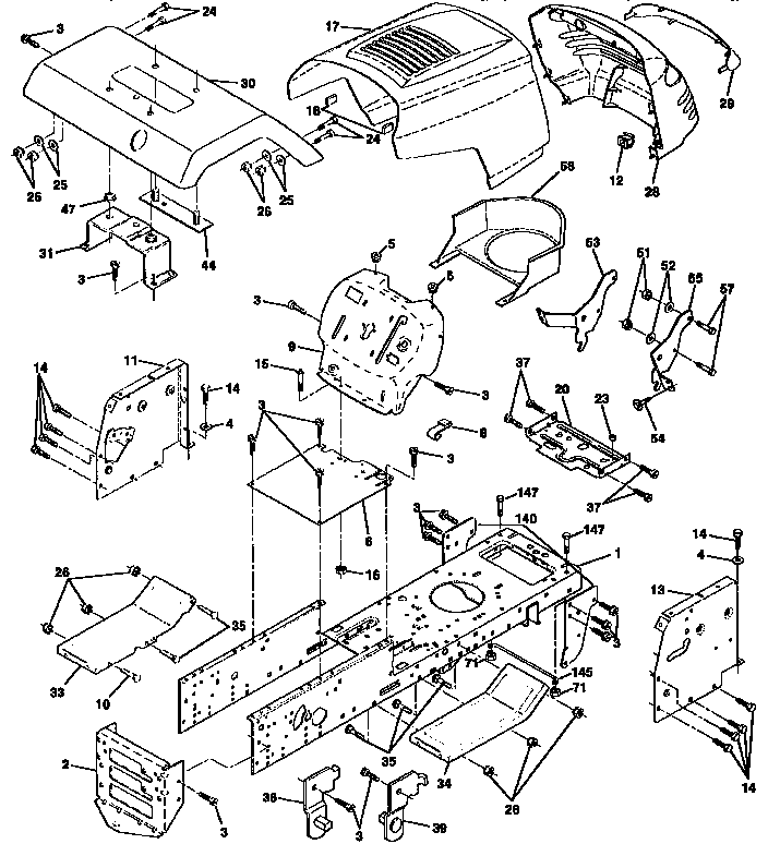 Craftsman 25992 chassis and enclosures diagram