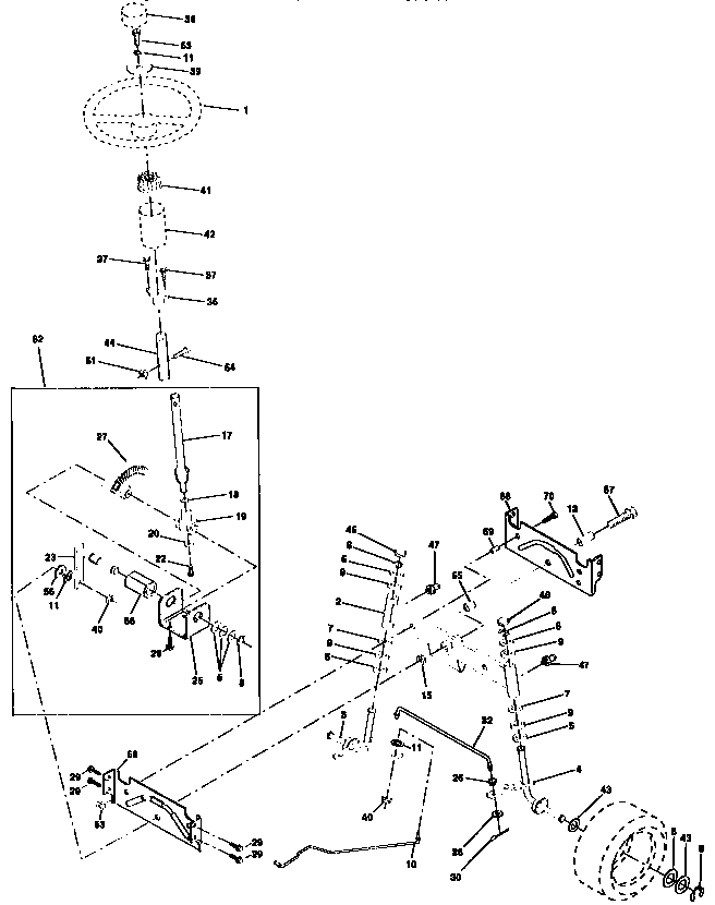 Craftsman 25992 steering assembly diagram