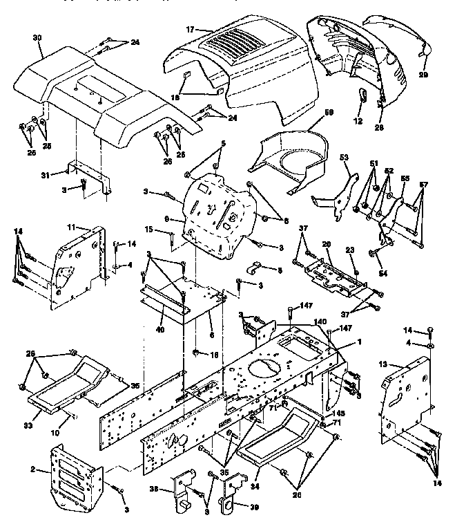 Western Auto AYP9182B79 chassis and enclosures diagram
