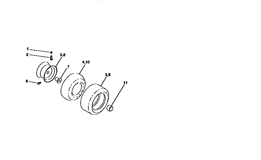 Western Auto AYP9182B79 wheels and tires diagram