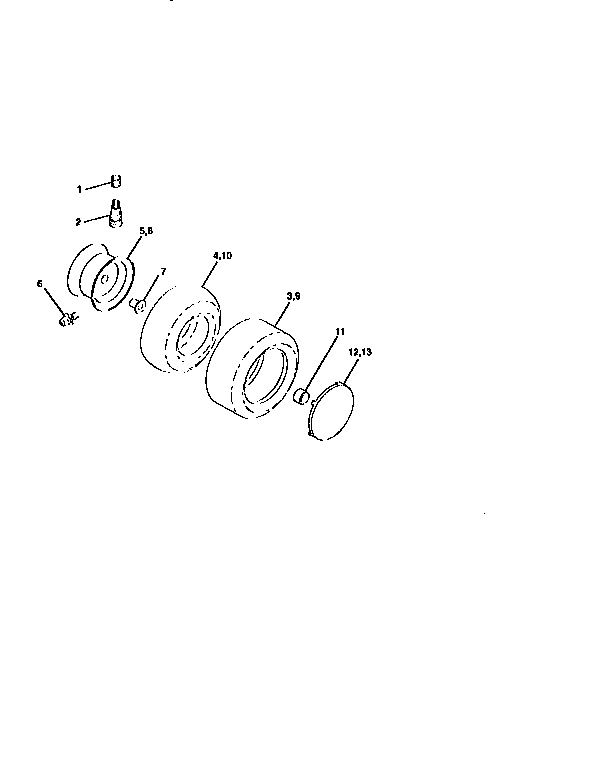 Weed Eater HD19H42A wheels and tires diagram