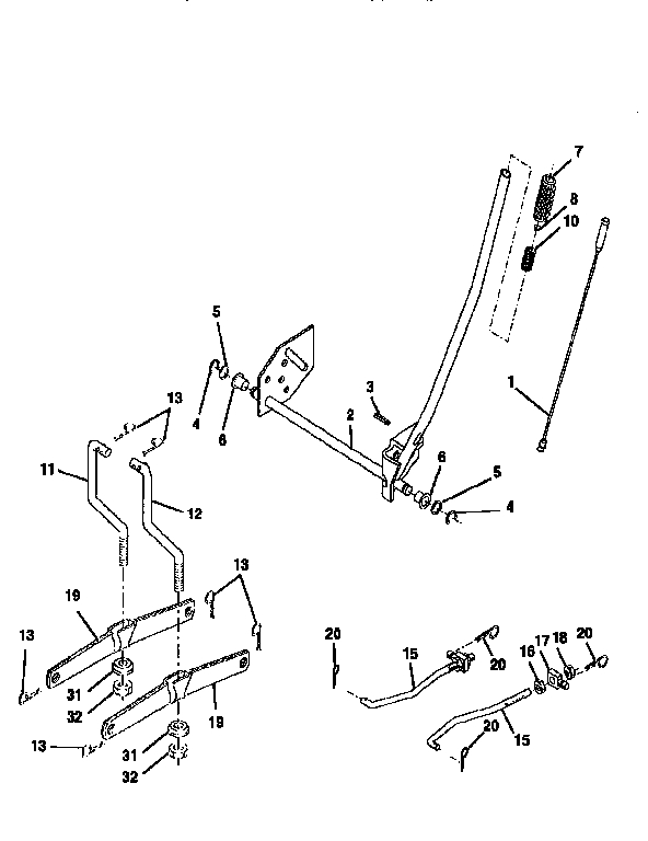 Weed Eater HD19H42A lift diagram