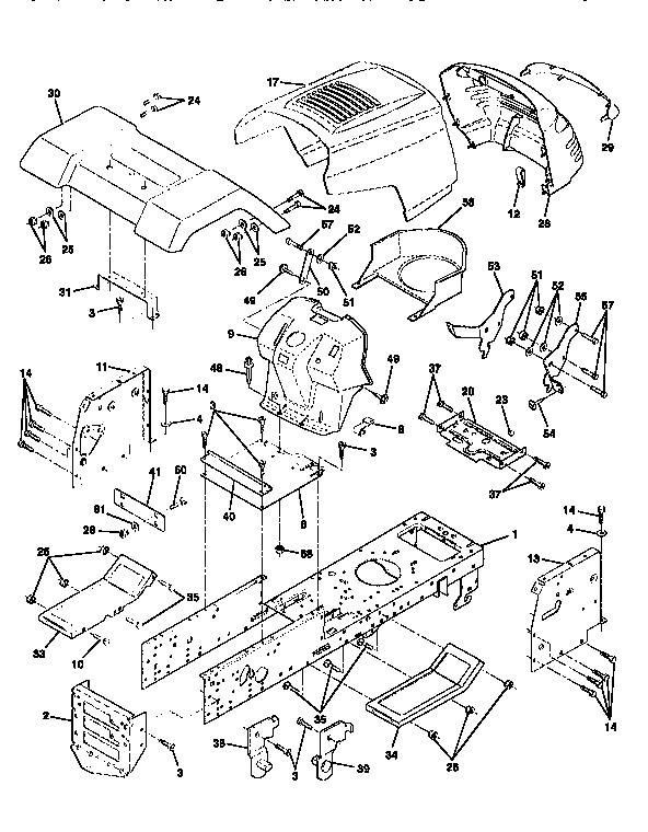Craftsman 25996 chassis and enclosures diagram