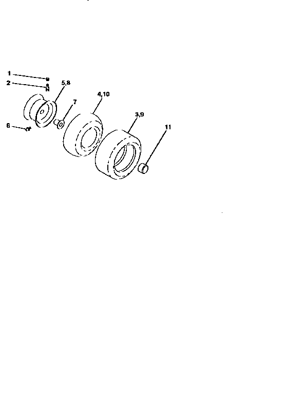 Craftsman 25996 wheels and tires diagram