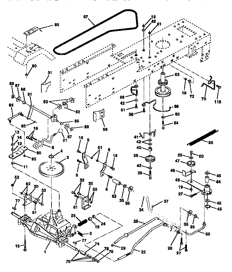 Weed Eater 440501 drive diagram