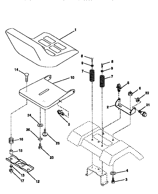 Weed Eater 440501 seat diagram