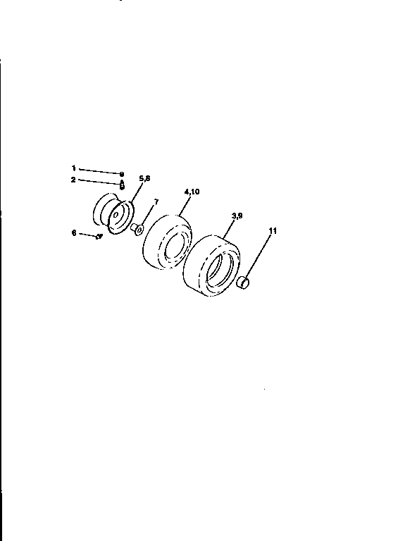 Weed Eater 440501 wheels and tires diagram