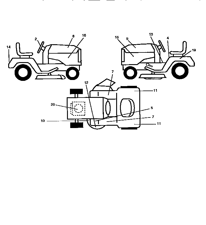 Weed Eater 440501 decals diagram