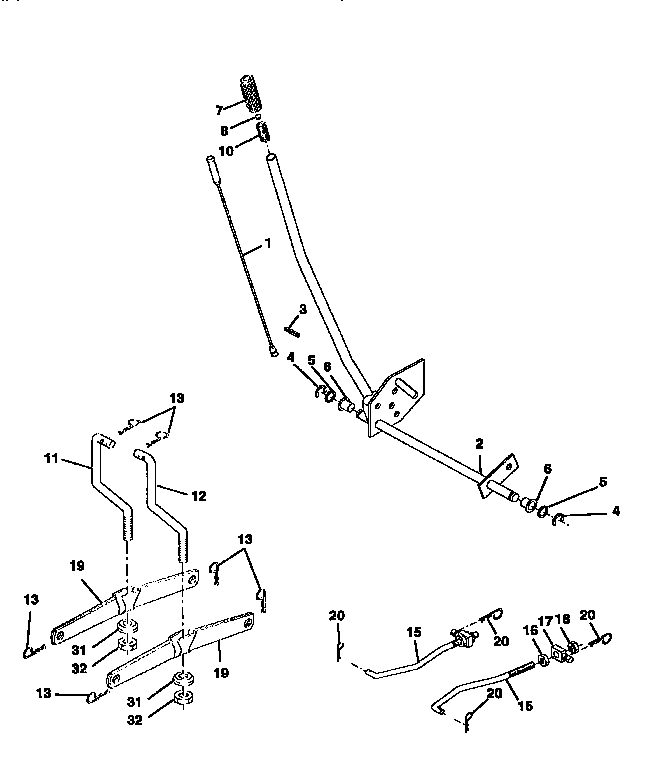 Weed Eater 440501 mower lift diagram