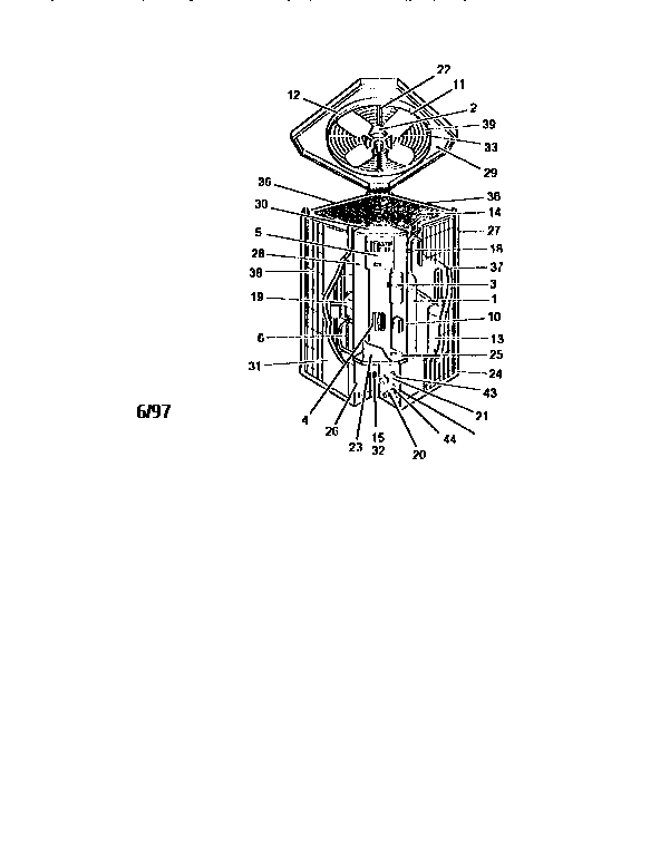 York E1FD048S46A heat pump outdoor unit diagram