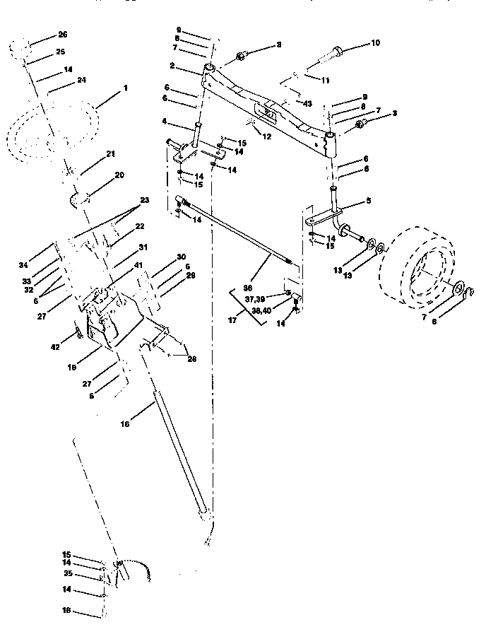 Craftsman 917258871 steering assembly diagram