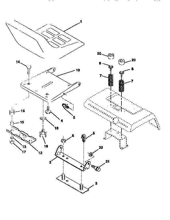 Craftsman 917258871 seat assembly diagram