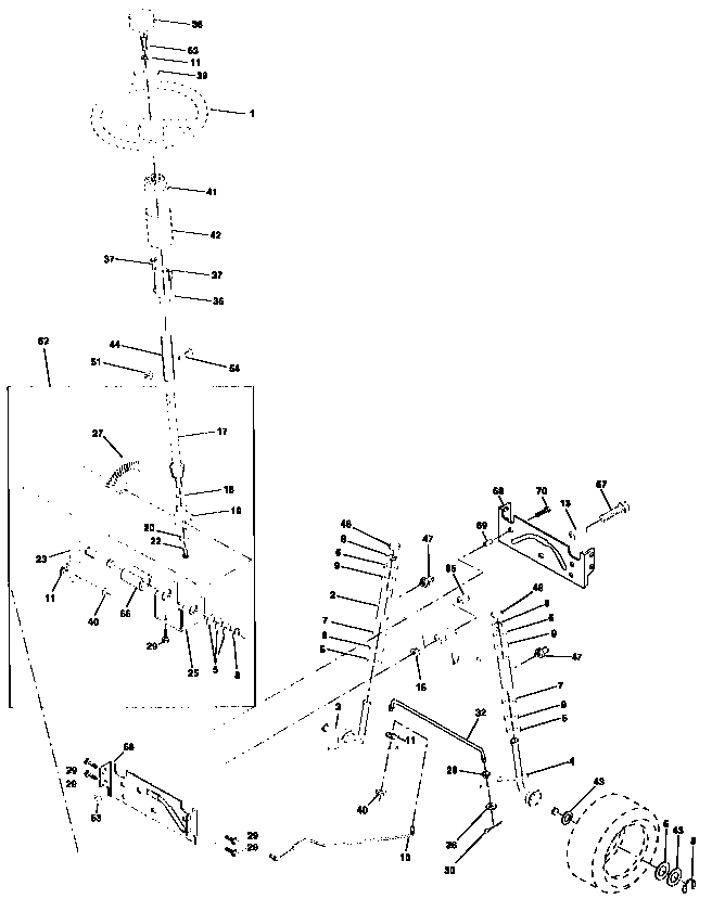 Craftsman 917259564 steering assembly diagram