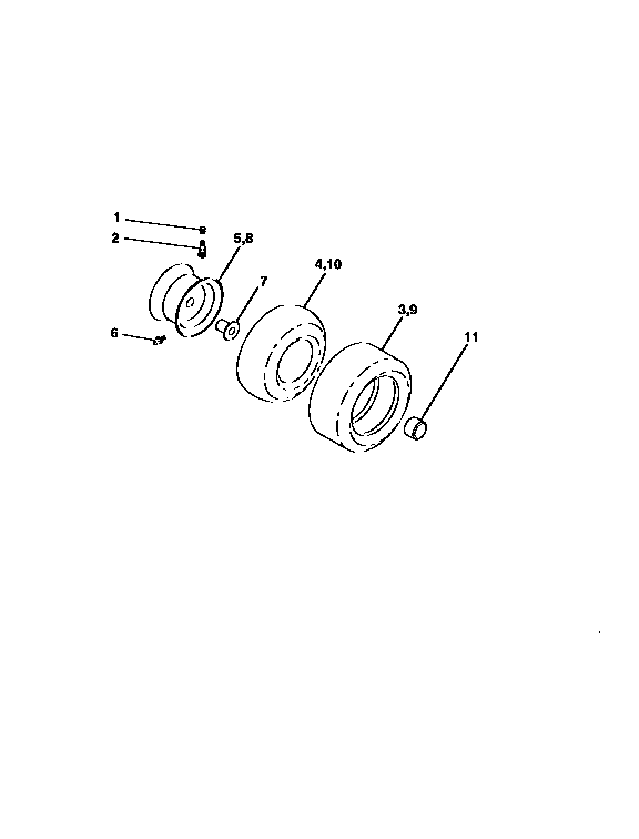 Craftsman 917259564 wheels and tires diagram