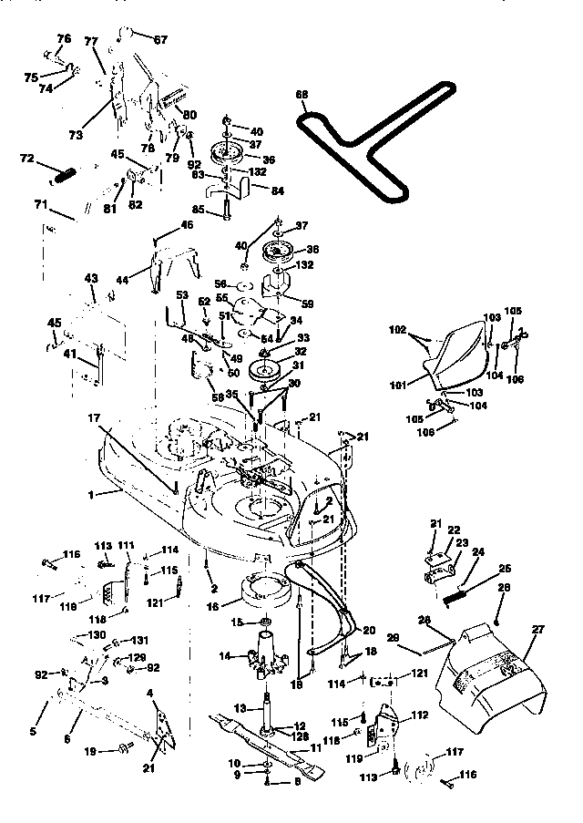 Craftsman 917259564 mower deck diagram