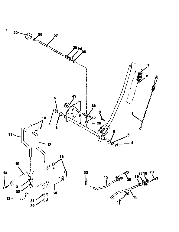 Craftsman 917258535 mower lift diagram