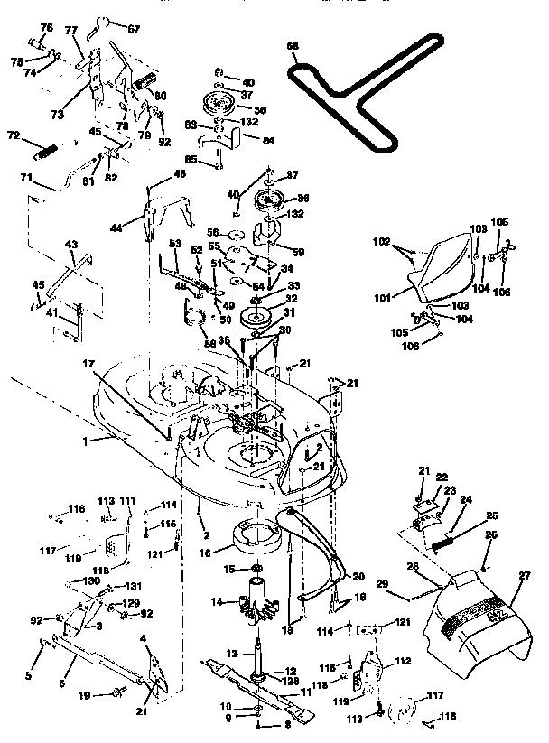 Craftsman 917258535 mower deck diagram