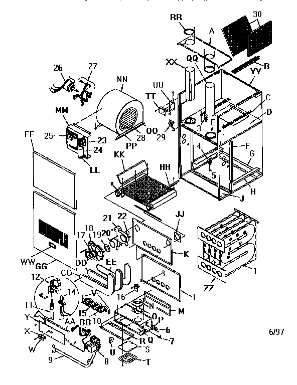 ICP GCK050N12C2 unit parts diagram