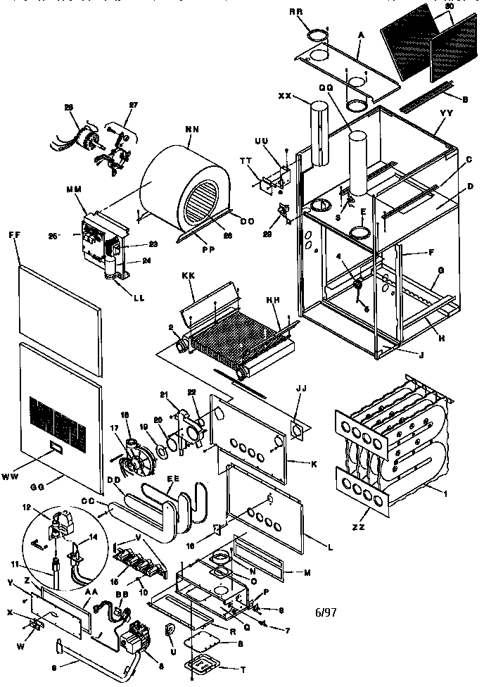 ICP GCK075N12C2 unit parts diagram