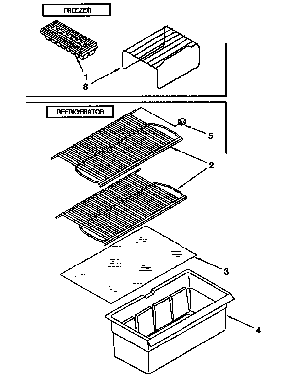 Whirlpool ET14JKXDW10 shelf diagram