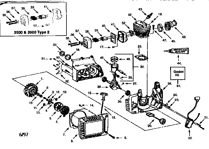 Poulan 3600 engine diagram