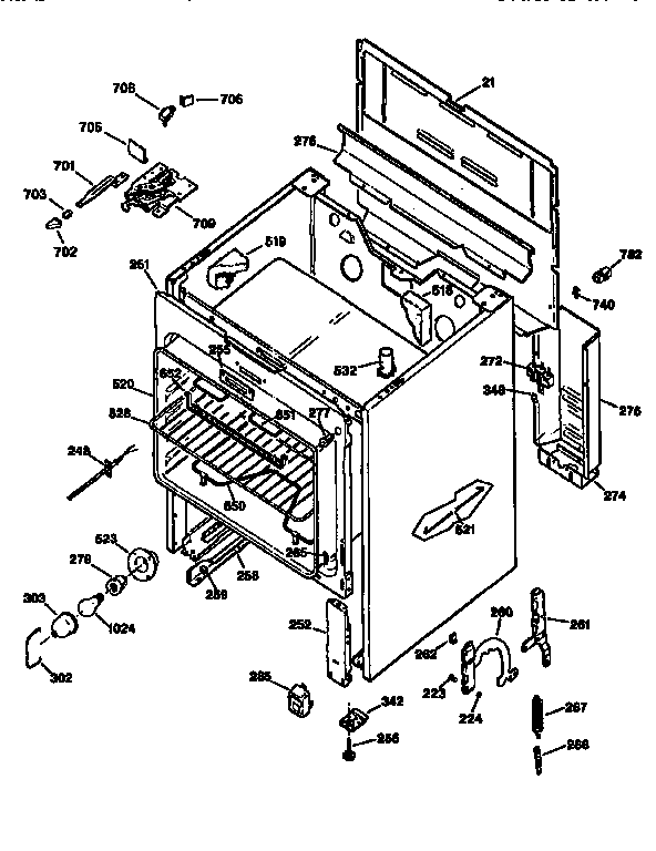 GE JBP45AV1 cabinet diagram