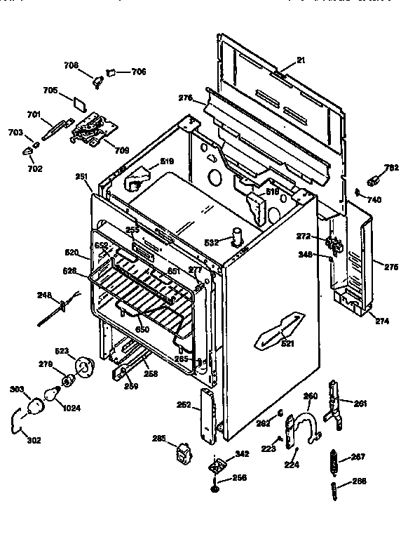GE JBP46GV1 cabinet diagram