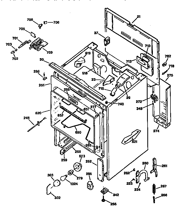 GE JBP75GV3AD cabinet diagram