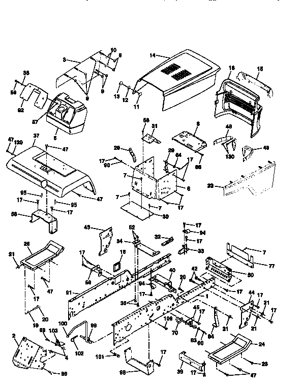 Craftsman 917258891 chassis and enclosures diagram