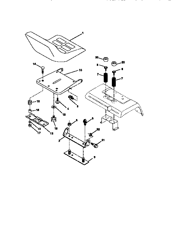 Craftsman 917258891 seat assembly diagram