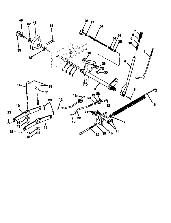 Craftsman 917258891 lift assembly diagram