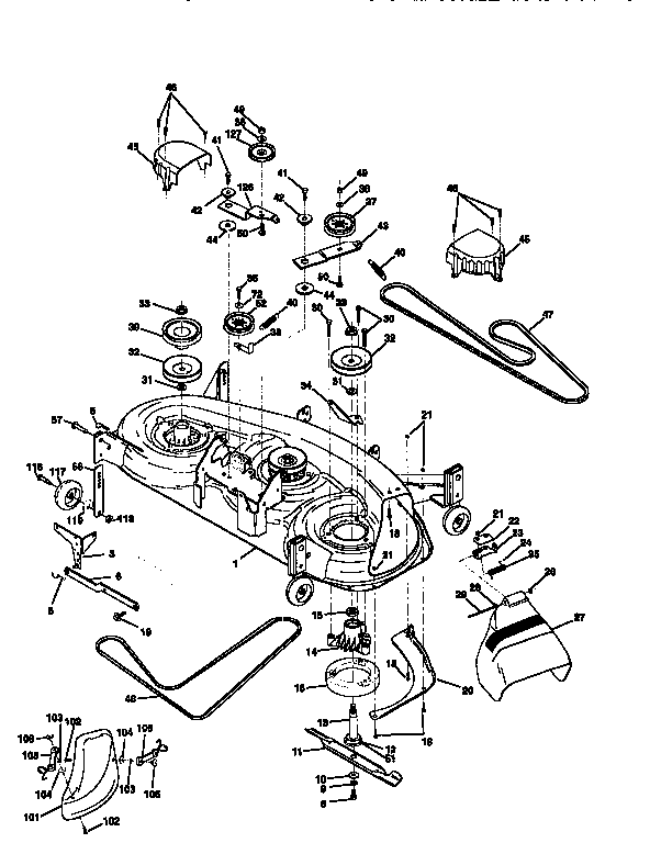 Craftsman 917258891 mower deck diagram