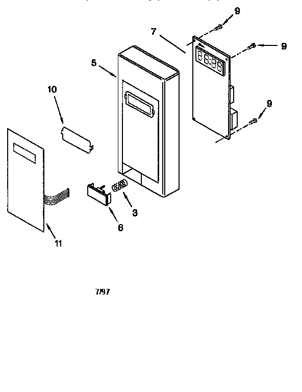Whirlpool MT8066SEB0 control panel diagram